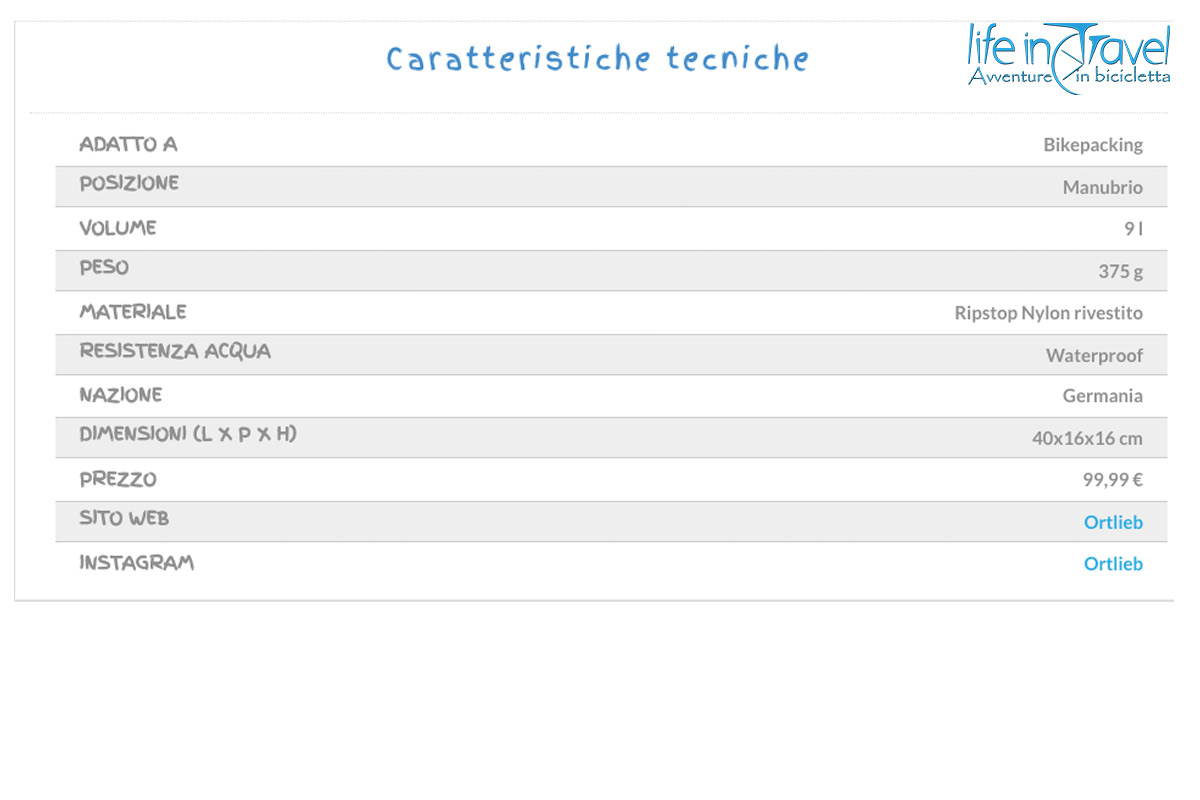 Borse da bici caratteristiche una borsa