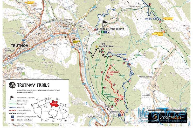 mappa bike park trutnov