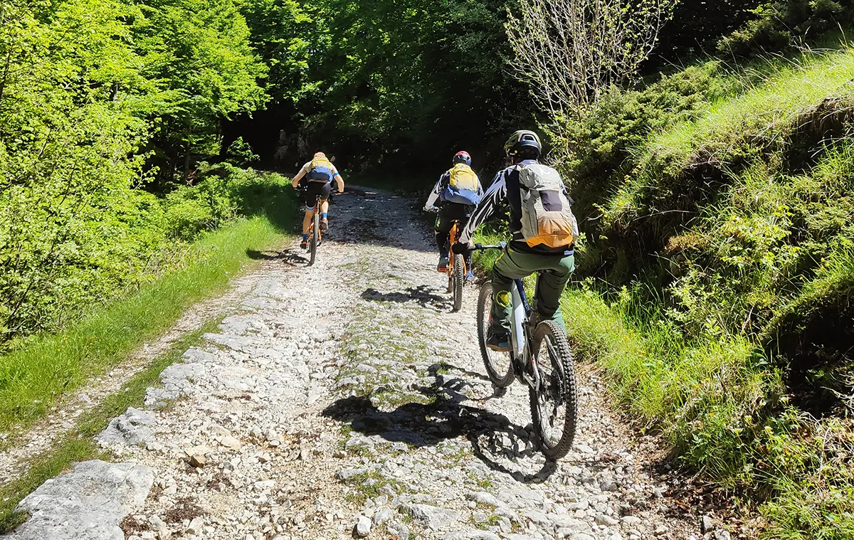 02 salita due pozze garda monte baldo mtb