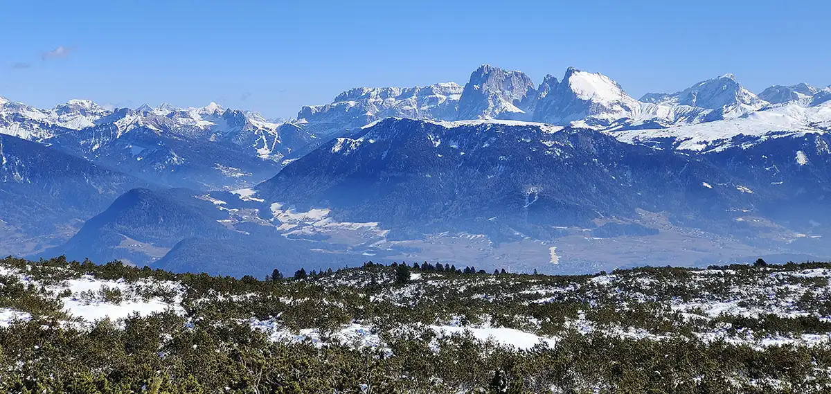 corno del renon neve panorama