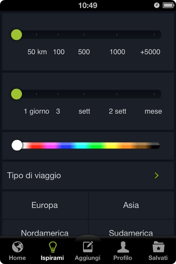 Applicazione iphone Minube