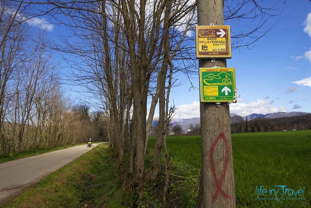 ciclovia del Volturno in bici