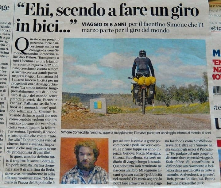 22 anni e una bici in giro per il mondo | Buon viaggio Alex Wilson