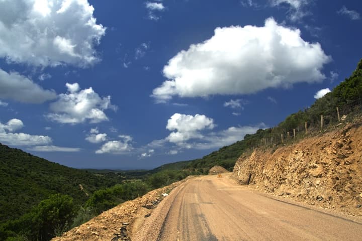 Sterrato in bici verso Sartene  in Corsica