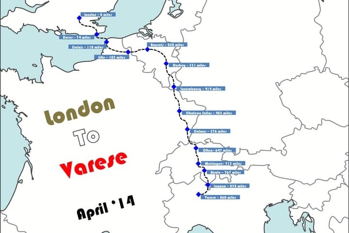 Viaggio in bici Londra Varese