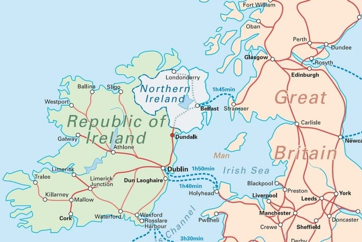 Mappa dell'Irlanda