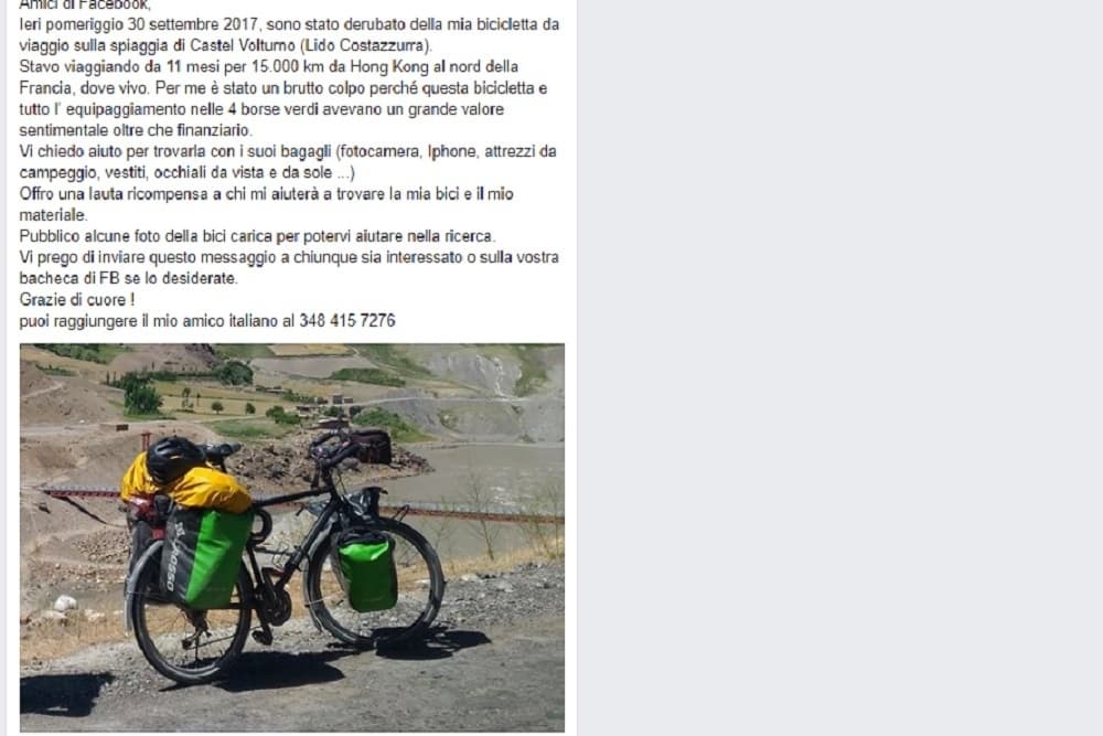 Facebook Etienne bici runbata