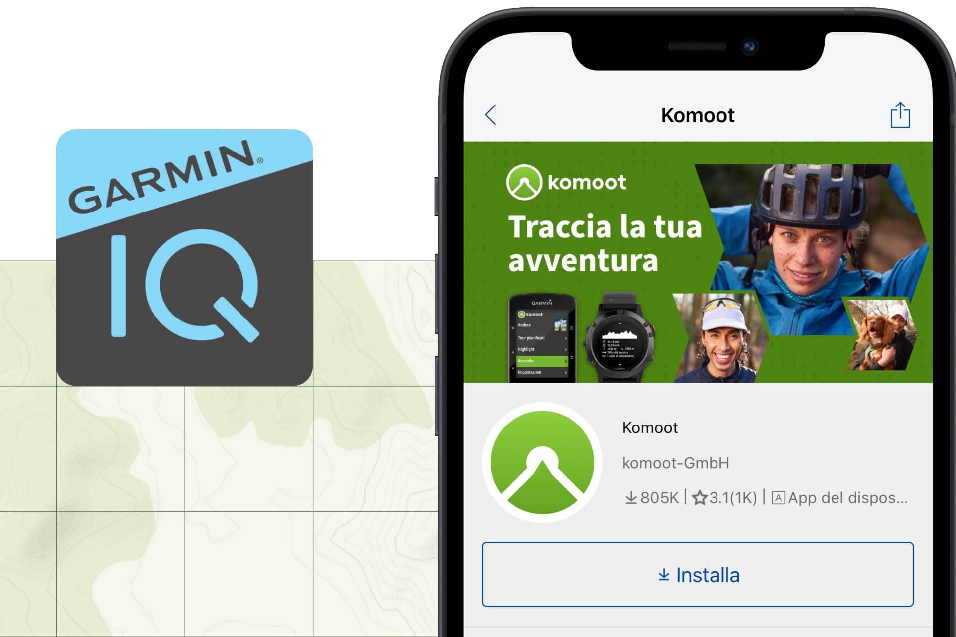 mappa komoot per garmin