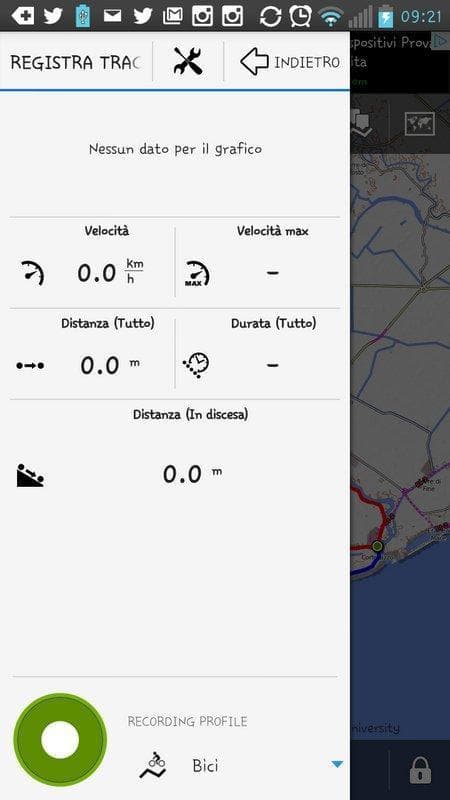 locus map app registrazione traccia