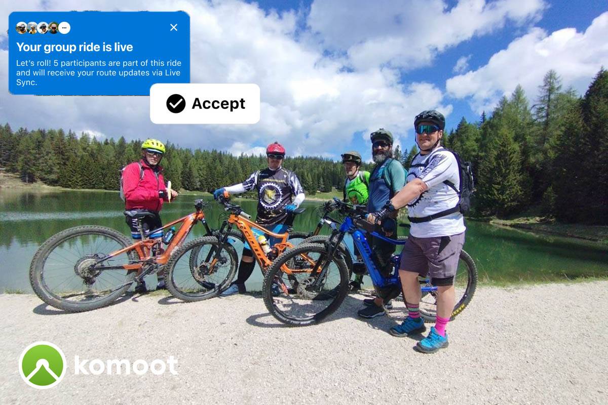 komoot tour di gruppo